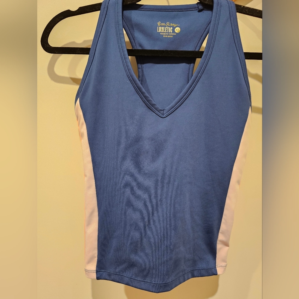 Lilly Pulitzer Blue workout Tank Top